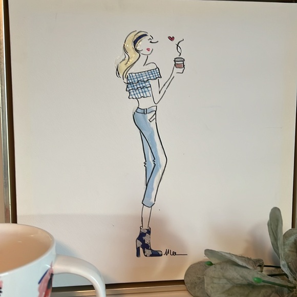 Monica Lee girl loves coffee wall art. - Picture 3 of 4